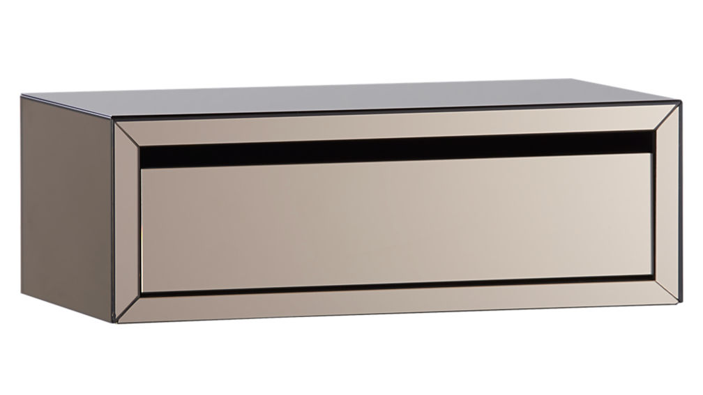 slice mirror wall mounted storage shelf CB2