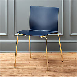 slim navy chair