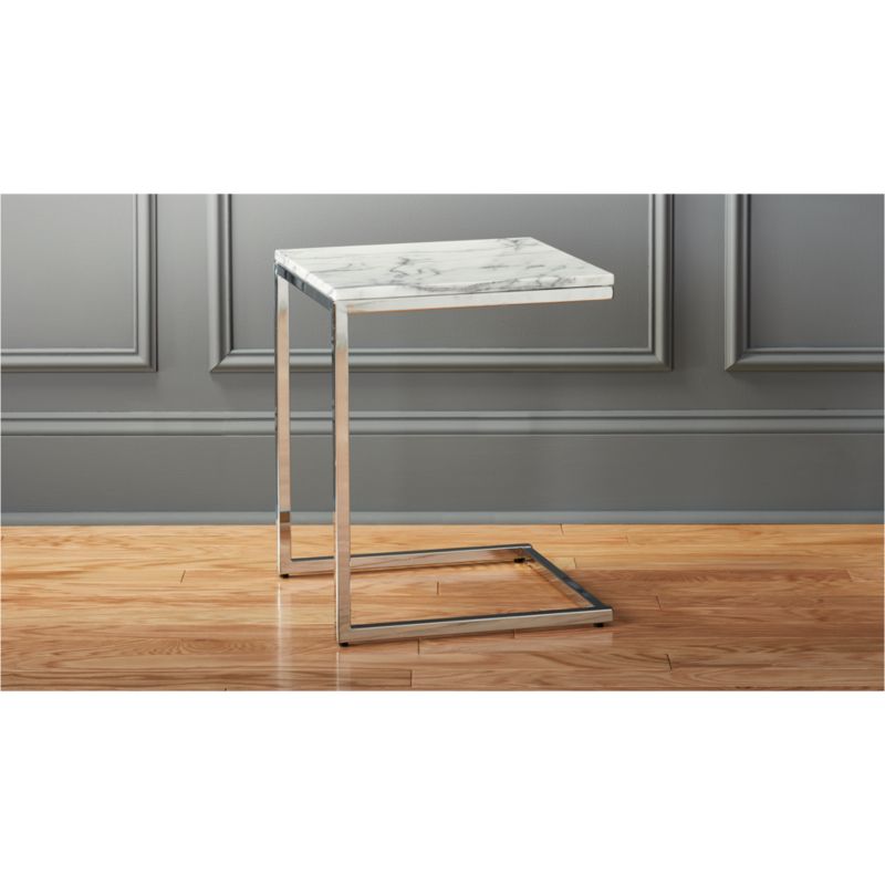 smart marble top c table | CB2