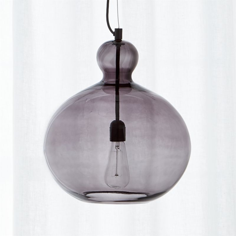 smoke glass pendant light CB2