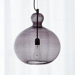 smoke glass pendant light