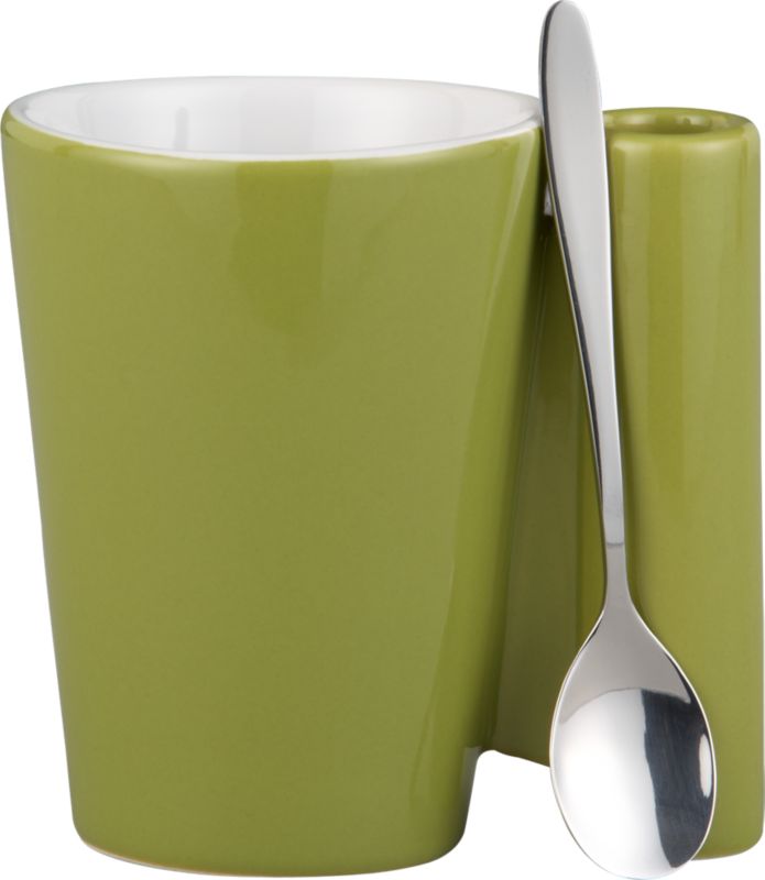 spoon coffee mug sprout with stainless steel spoon