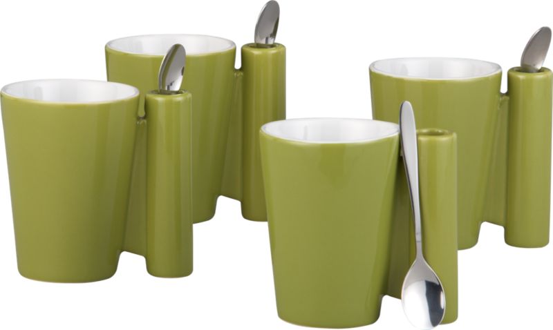 8-piece spoon coffee mug sprout gift set
