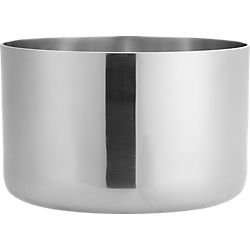 spun silver serving bowl