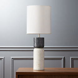 stacked marble table lamp