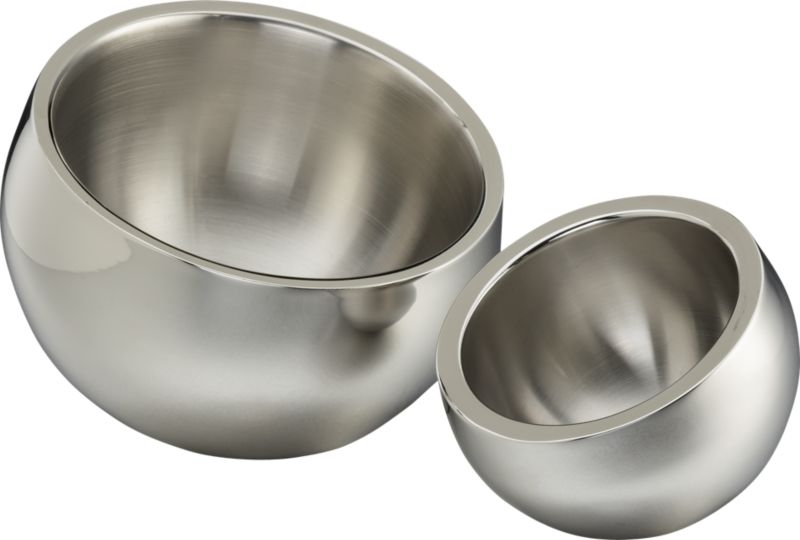 stainless steel snack bowls shopping in CB2 bar accessories from cb2.com