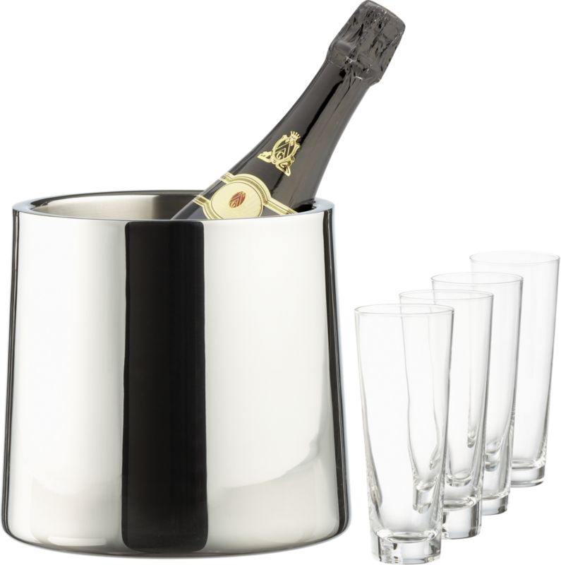 5-piece stainless steel champagne gift set