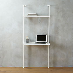 stairway white 72.5" desk
