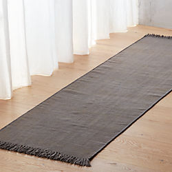 stonewashed cool grey wool runner