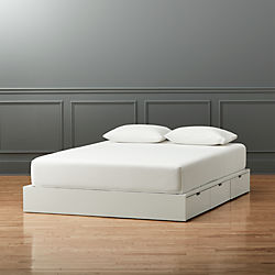 stowaway white queen bed