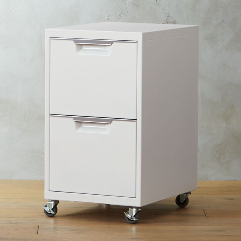 TPS white 2drawer filing CB2