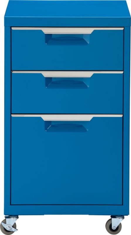 TPS blue file cabinet. 15.5"Wx19.75"Dx27.25"H