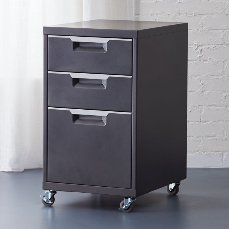 Tps Carbon 3 Drawer Filing Cabinet Cb2