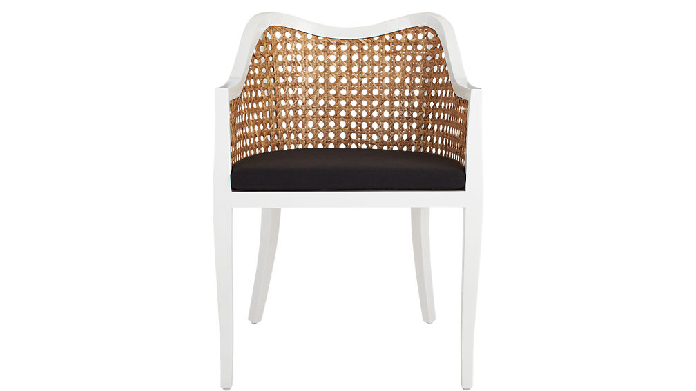 tayabas cane side chair and black cushion CB2