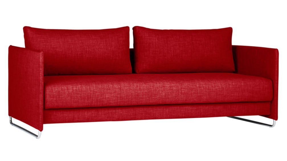 tandom red sleeper sofa Begum Red CB2