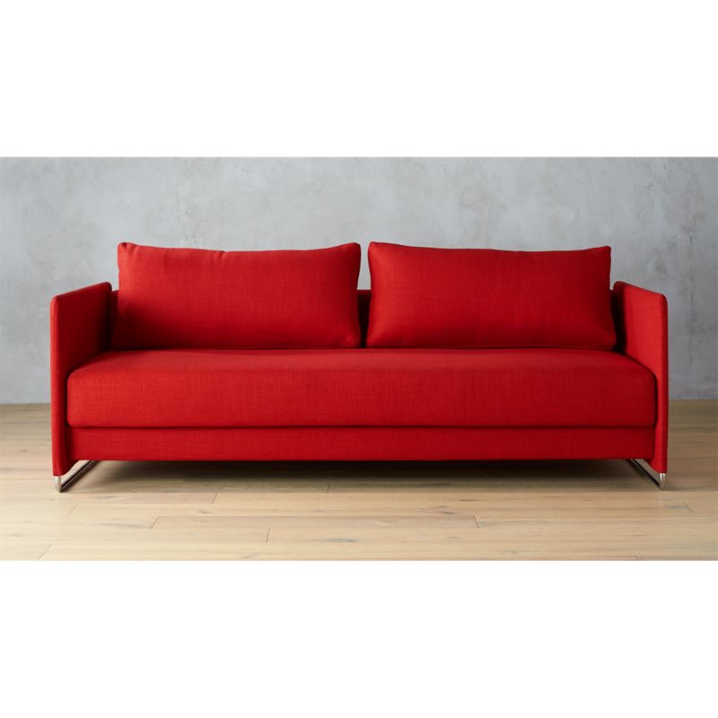 tandom red sleeper sofa Begum Red CB2