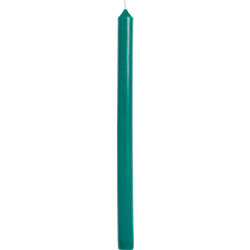 teal taper candle