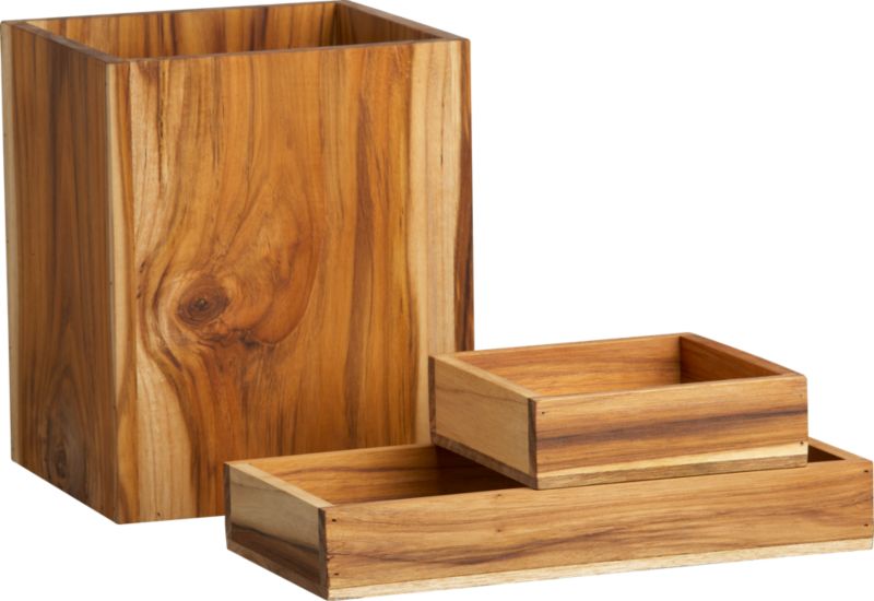 teak bath accessories