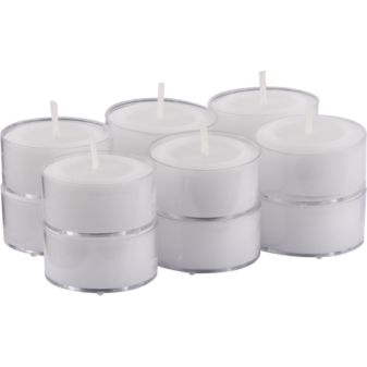 TealightCandlesClearCupS8