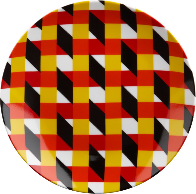 techno crazy stripe plate