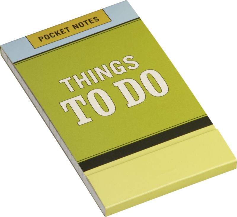 "things to do" notepad