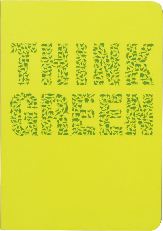 "think green" notebook