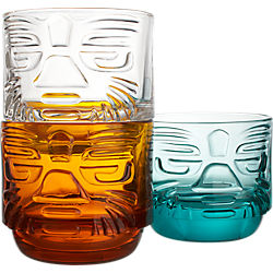 tiki stacking glasses