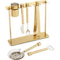 top shelf bar tool set with stand