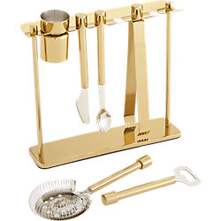 top shelf bar tool set with stand