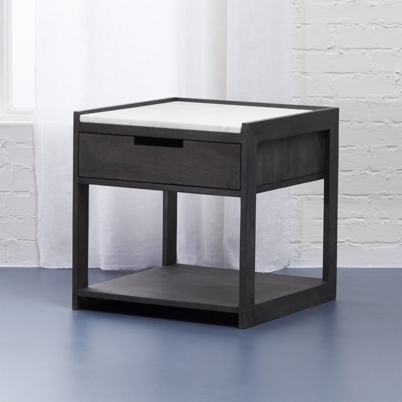 tux marble top nightstand | CB2