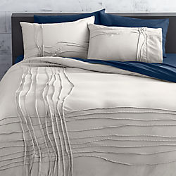 twisted silver grey bed linens