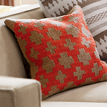 two plus grey 16" pillow