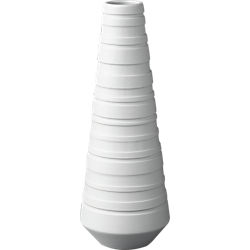undercut white vase