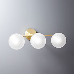 vega bath 3 bulb brass wall sconce