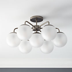 vega black nickel flush mount lamp