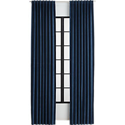 velvet navy curtain panel