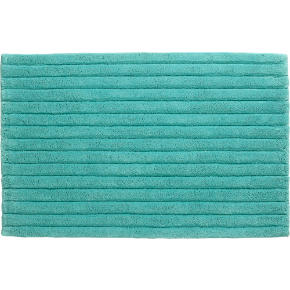 vertical stripe aqua bath rug