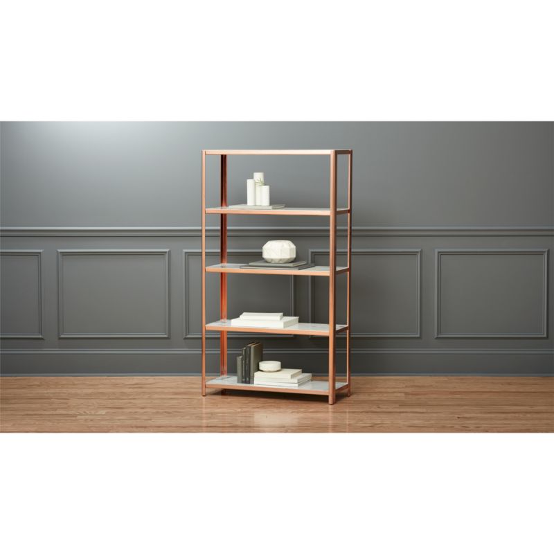 via marble bookcase CB2