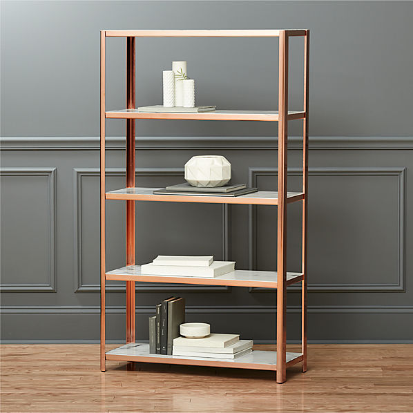 via marble bookcase CB2