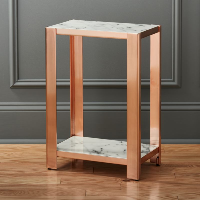 via marble side table | CB2