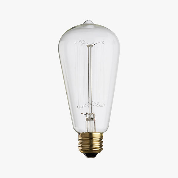 vintage 60W filament bulb in pendant lamps  CB2