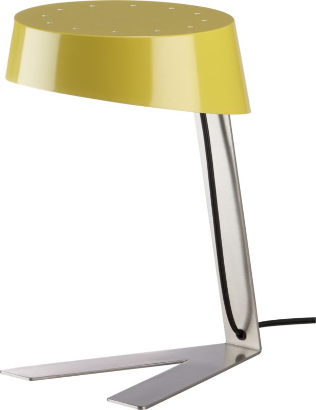 visor chartreuse table lamp