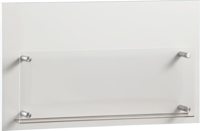 white wall magazine rack. 19.75"Wx2.5"Dx11.75"H
