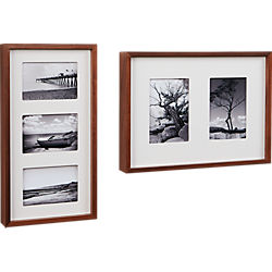 walnut multi box picture frames