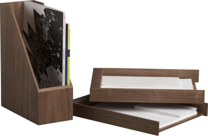 walnut desk accessories