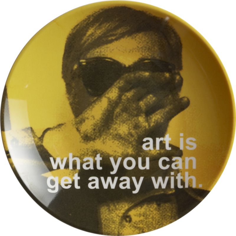 warhol quote plate