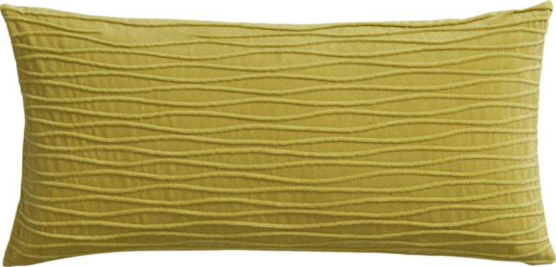 wave chartreuse 23"x11" pillow