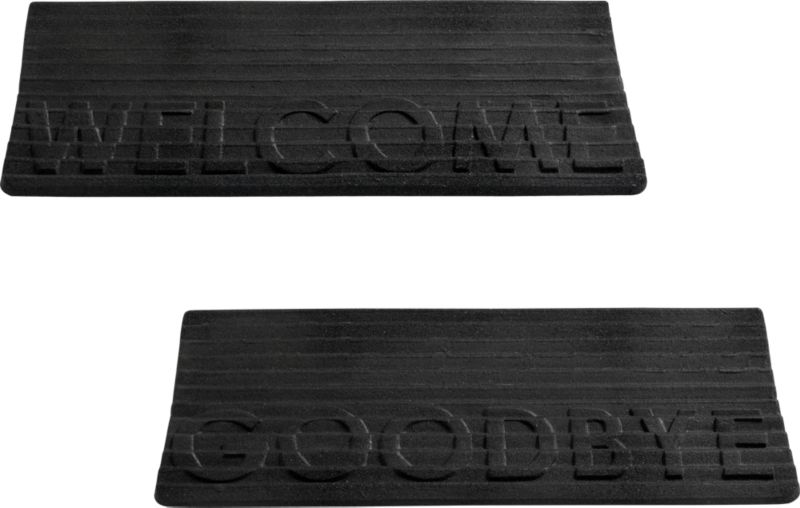 welcome/goodbye doormat