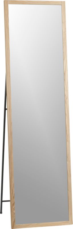 white wash floor mirror