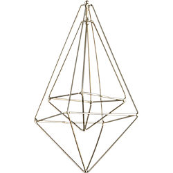 wire drop silver ornament